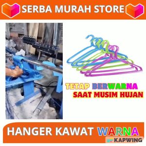 Serba Murah Store - Paket Usaha Hanger Kawat Warna Isi 500pcs Anti Karat Murah Tebal dan Kuat