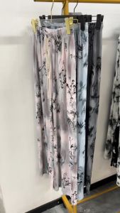 celana perempuan Lembut panjang wanita seluar loose casual high waist black long pants women fashion