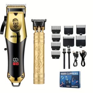 Bộ Dụng Cụ Cắt Tóc 3 Trong 1 Sạc USB Cho Nam Máy Cắt Tóc Không Dây & Bộ Tỉa Râu Dùng Được Ở Nhà/salon Quà Tặng Kèm Nhiều Đầu Cắt