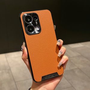 เคสโทรศัพท์มือถือแบบหนังสัมผัสระดับไฮเอนด์สำหรับ Oppo Reno13 Reno14 pro Reno12 ป้องกันการตกหล่นแบบเต็มรูปเลนส์สำหรับผู้ชายและผู้หญิง