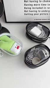 Satu Keluarga Kotak Penyimpanan Kabel Data Transparan C1252 Tempat Charger Headset Travel Organizer