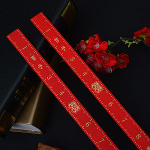 Wedding Red Double Happiness Wooden Ruler Generations of Happiness New Bride Groom New Home Decoration Wedding Celebration Prop