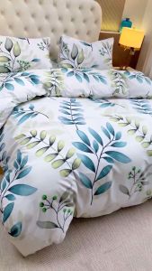 4 in 1 Bedding Sets Canadian Cotton Bed Sheet Comforter Cover 2 Pcs Pillowcase Fully Garterized Bed Cover