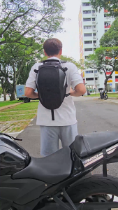 T2P Motorcycle Tail Bag Rear Seat Bag Dual Use Backpack With Waterproof Cover Helmet Bag Storage