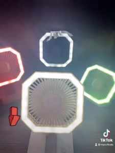 ALLinALL.mart Foldable Portable Multifunction USB Rechargeable Handheld LED Night Light Fan