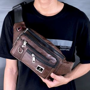 Waistbag STAR FACE Simple Pocket 2.0 Slingbag PU Leather Tas Selempang Pinggang Pria