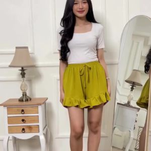 RUFFLE HOTPANTS CELANA PENDEK WANITA TERMURAH SIZE JUMBO