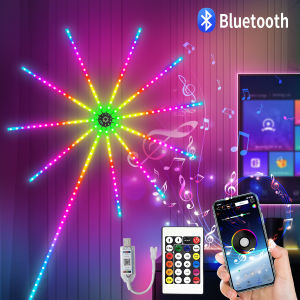 USB Fireworks Lights RGBIC Dream Color Fairy Bluetooth App Remote String Lights for Festival Wedding Party Christmas Decor