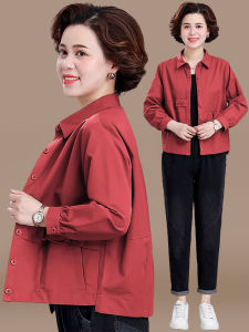 Áo Khoác Ngắn Thời Trang Cho Phụ Nữ Trung Niên Và Cao Tuổi Mùa Thu Xuân Thường Ngày Dáng Rộng Có Túi Áo Khoác Ngoài