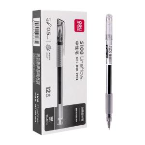 Deli S108 Enhanced Needle Tube Neutral Pen 0.5mm Black Signature Pen Simple  Office Stationery for Students And Business