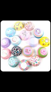 【SG】100Pcs Baking Cups Cupcake Paper Muffin Liners Precut Greaseproof Baking Cups Wrappers Baking Paper Birthday Party Decor
