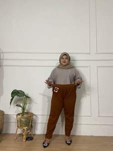 BAGGY PANTS KNIT- LUNA PANTS KNIT JUMBO - BIGSIZE KNIT CONDRU - CELANA TERNYAMAN -CELANA KERJA -CELANA BAGGY PANTS KNIT MUAT DARI BB 50-120 JUMBO