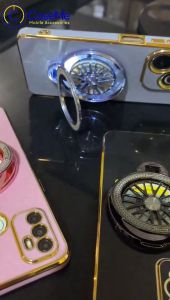 Case Vivo V40 Lite Soft Case Stand Holder Ring Fun Silicone Luxury Plating