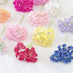 1Pcs Artificial Flowers Mini Bouquet 11CM Fake Flower for Home Decor Wedding Decoration Bride DIY Craft Gift Garland Accessories