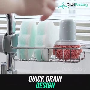 High Quality Stainless Steel Kitchen Sink Storage Shelves & Racks Faucet Clip on Dishcloth Sponge Drain Dry Soap Rag
