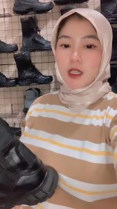 Sepatu PDL Ninja Zebuya TNI Polri Brimob Security Satpam Kulit Sintetis Hitam Doff VMESTE