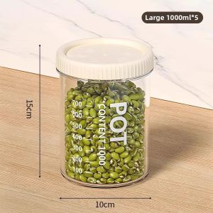 Food Grade Transparent Plastic Storage Canister