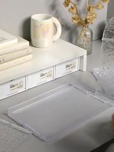 Kệ Đựng Mỹ Phẩm Đồ Trang Điểm 2 Tầng Cao Cấp Chất Liệu Nhựa Thuỷ Tinh Acrylic Phong Cách Châu Âu Cổ Điển Đẹp Tiện Dụng