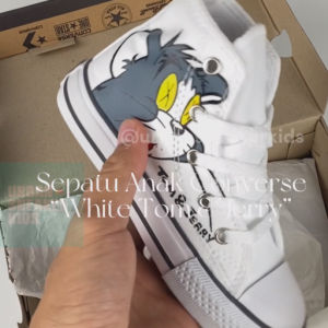 Sepatu Anak Converse Tom & Jerry White 21-35 Toodlers 1-10 Tahun Anak Usia TK SD