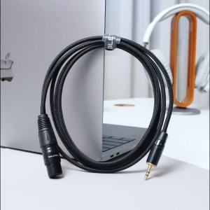 Cabletimes | CABLETIME 3.5mm to XLR Microphone Audio HiFi Cable Balanced TRS to XLR Female Adapter Connect Micophone to Mini Jack Aux Speaker