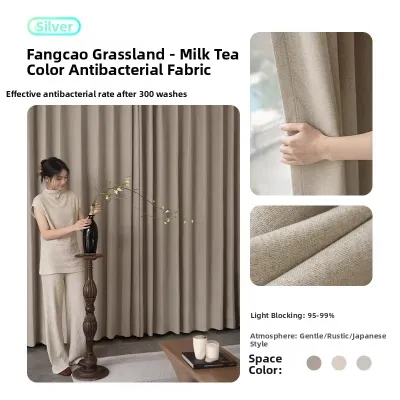 JINCHAN | Anti-bacterial Full Blackout Double-sided Texture Curtains