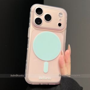 imobile | INS Style Cute Pink-Blue Contrast Magnetic Phone Case Shockproof Scratch-Resistant