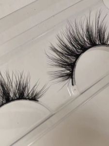 Natural Mink Fur Whole Piece False Eyelashes Black Stem Support Both Eyes New Style Non-Toxic Reusable Silk Protein Material