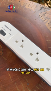 Panasonic Ổ Cắm WCHG24332W-G – 3 Ổ Có Màn Che – Dây 3 Mét – Ngắt Quá Tải Tự Động - Bảo hành 12 tháng - STM