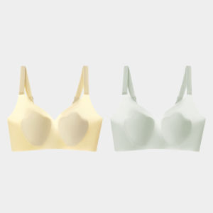 MiiOW | Cat Woman Seamless Underwear Gather Small Chest Appears Large Jelly Strip Petal Cup Anti-Bulge Prevents Sagging Bra For Young Women