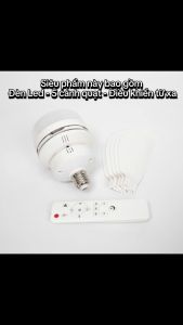 Quạt Trần mini đèn LED có điều khiển 42/52cm