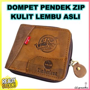 2.) ZIP WALLET#RAEDY STOCK💥Dompet pendek kulit zip lelaki SHORT WALLET GENIUS LEATHER PURSE ZIP SAFETY WALLET FOR MEN LELAKI BAG DUIT KULIT LEMBU BEG DUIT
