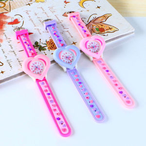Silicone Band Little Girl Cute Cartoon Heart Watch Primary School Girls Kids Waterproof Quartz Watch Girl Watch