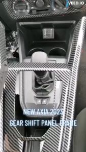 TCS new perodua axia 2023-2025 FORGED CARBON gear shift panel frame cover garnish accessories