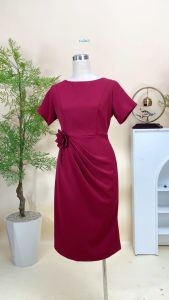 Đầm thiết kế sang trọng thanh lịch chất liệu xẹc ý mềm mại DD4L0958 Thương hiệu Thiều Hoa