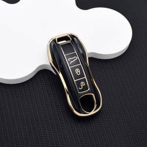 TPU Car Key Case Cover Shell for Porsche 718 Cayenne Panamera 911 Macan Taycan Cayman Boxster Top Layer Car Key Accessories