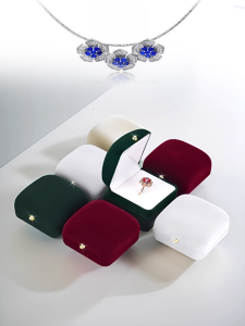 Wedding Jewelry Box Ring Box Velvet Fabric Earring Box Bracelet Box Single Pearl Jewelry Storage Case Aaaina Brand Customizable
