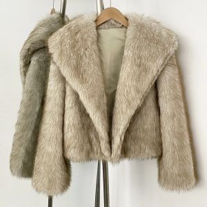 OFTBUY Womens Fur Coat and Eco Fur Coat for Women New in Faux Fur Jacket Female High Quality Womens Clothing Jacket with Fur