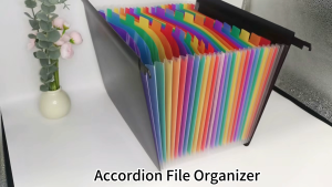 A4 Accordion File Organizer with Tabs 13/25 Grids  - Plastic PP Office School Business Classroom Supplies