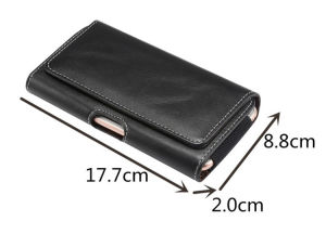 New Product Recommendation Middle-Aged and Elderly Horizontal Flap Single-Layer Belt Hanging Belt Pouch Mobile Phone Bag Waist Pant Belt Waist Bag Men