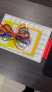 Childrens DIY Threading Board Reuse Colorful Early Learning Lacing Toy