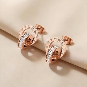 Bông Tai Đinh Tán Bằng Thép Không Gỉ Thanh Lịch Dành Cho Nữ Không Gây Dị Ứng Không Phai Màu Kiểu Dáng Cổ Điển Bất Đối Xứng Trang Sức Thời Trang Hàng Ngày.