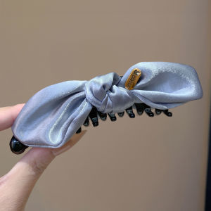 hellocandy | Anti-slip Fixed Half-up Hair Clip with Bow and Satin Finish