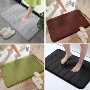 Bedroom Bathroom Soft Memory Foam Bath Mats Carpet Rugs Absorbent Non-Slip Mats