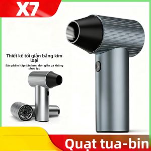 Quạt Thổi Khí Cầm Tay X7 Mini Turbo Jet Động Cơ Không Chổi Than 40mm Lực Đẩy 500g Dùng Cho Vệ Sinh Xe Hơi Và Các Ứng Dụng DIY Tốc Độ Tối Đa 90000 Vòng/phút