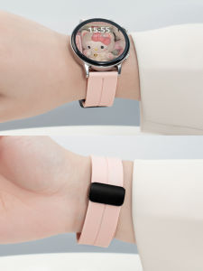 Huawei GT4 Smart Watch Band Compatible GT3 GT2 Womens Sports Magnetic Absorption Silicone Pure Color Powder Sand Tone