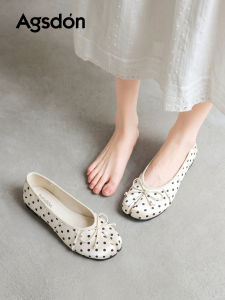 Agsdon | Polka Dot Separated Toe Mary Jane Flats for Summer