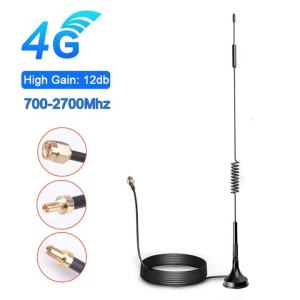 kebidumei | Ăng-ten Từ Tính 4G LTE Độ Lợi Cao 12dBi Đầu Nối SMA TS9 700-2700MHz Bộ Khuếch Đại Tín Hiệu GSM Cho Bộ Định Tuyến Ngoài Trời Phủ Sóng 2G 3G