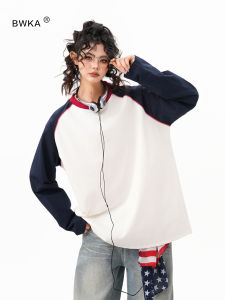 BWKA | Color Block Long Sleeve Lazy Fit T Shirt