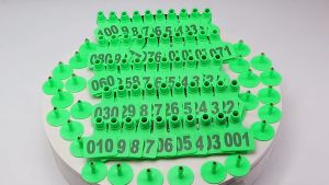 100Pcs 001-100 Number Pig Ear Tags + Animal Ear Tag Applicator Plier Set for Pig Cow Goat Sheep