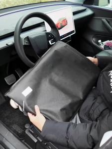 BJBT | BJBT Foldable Car Laptop Desk Upgraded Tray Stand For Tesla Model 3 Y 2026 Steering Wheel Eating Table for Travel Work Camping